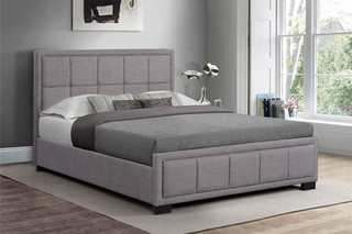 Hannover Stylish Modern Fabric Bed- Grey