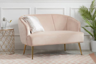 Bella Blush Pink Luxurious 2 Seater Sofa