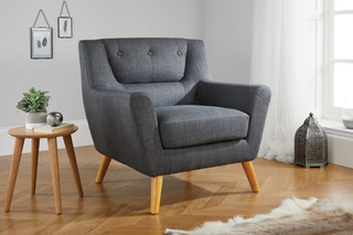 Lambeth Retro Streamline Chair - Grey