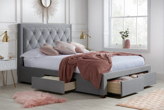 Woodbury Luxurious 4 Drawer Bed - Grey