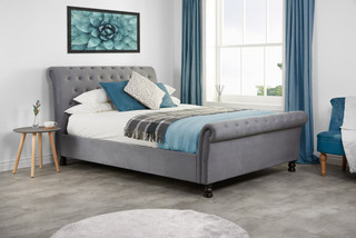 Opulence Luxurious Rolltop Bed - Grey