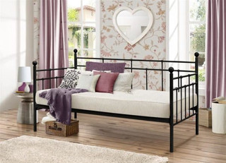 Lyon Steel Day Bed - Cream or Black