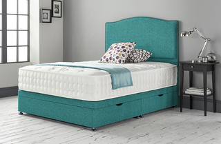 Caspian Ottoman Storage Bed with Zero Gravity 1000 Pocket Sprung Mattress, Free Installation