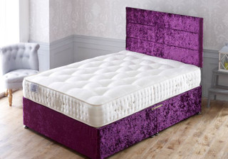 Intelligent Bed for Bigger People, 5000 Pocket Springs, Reinforced Spring Edge Divan Base, Free Headboard and Four Free Drawers