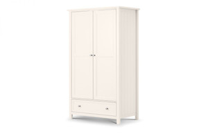 Maine 2 Door Combination Wardrobe - Surf White