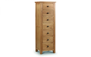 Marlborough Oak 7 Drawer Narrow Chest