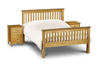 Barcelona Bed - High Foot End Pine