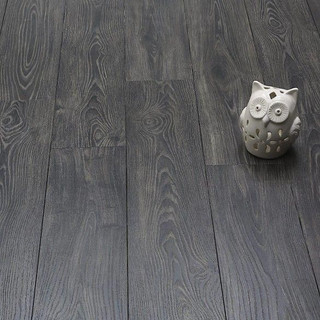 Room deals - Spanish oak dark grey 8mm laminate flooring, free underlay & beading