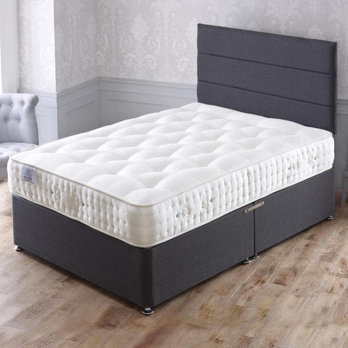 Intelligent Bed for Bigger People, 5000 Pocket Springs, Reinforced Spring Edge Divan Base, Free Headboard and Four Free Drawers