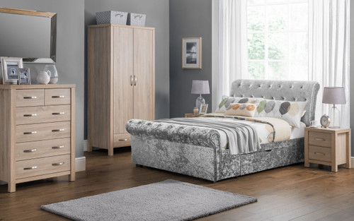 Verona 2 Drawer Storage Bed - Silver