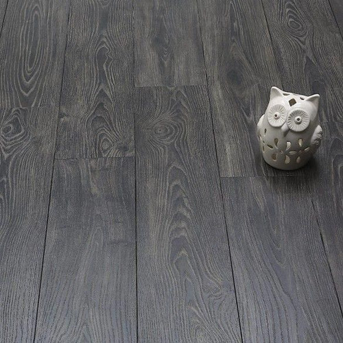 Room deals - Spanish oak dark grey 8mm laminate flooring, free underlay & beading