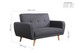 Farrow Grey Fabric Sofa Bed