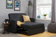 Otto Luxurious Grey Fabric Sofa Bed