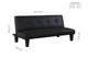 Franklin Faux Leather Sofa Bed - Black