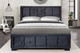 Hannover Stylish Modern Crushed Velvet Bed- Black