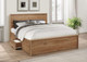 Stockwell Rustic Oak Two Drawer Farmhouse Style Bed