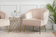 Bella Blush Pink Luxurious Armchair