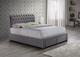 Valentino Top 2 Drawer Modern Fabric Bed - Grey or Charcoal