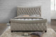 Copenhagen Luxurious Velvet Diaond Quilted Bed - Warm Stone