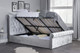 Sienna Ottoman Storage Crushed Velvet Bed - Steel