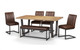 Brooklyn Dining Set - Upholstered Bench & 4 Chairs