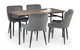 Carnegie Dining Table & 4 Luxe Grey Chairs