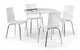 Blanco White & 4 Mandy White Dining Set