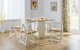 Savoy Dining Set - White / Natural Finish