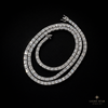 12mm H Link Chain Necklace - 24" White Gold