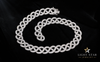 15mm Round Baguette Necklace - 22" Rose Gold