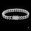 12mm Big Diamond Infinity Link Chain Necklace - 22" White Gold