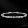 16mm SQ 3row Middle Big Diamond Necklace - 22" White Gold