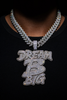 12mm Big Diamond Necklace - 22" Rose Gold