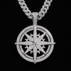 Iced Compass Pendant – Front View