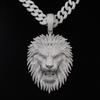 Iced Lion Head Pendant – Front View