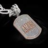 VVS1 Moissanite Custom Name Dog Tag - Two-Tone