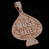 VVS1 Moissanite Self-Made Spade Medallion - Rose Gold