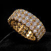 VVS1 Moissanite Iced Band Ring - Gold