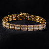 VVS1 Moissanite Baguette Bracelet - Gold