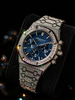 Super Clone Moissanite Royal Oak Chrono - Steel / Blue