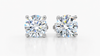 VVS1 Moissanite Round Stud Earrings - Silver