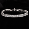 VVS1 Moissanite Baguette Bracelet - Silver