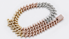 VVS1 Moissanite Spiked Cuban Chain - Two-Tone