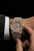 Iced Out Watch – Gold Champagne Dial