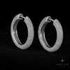 VVS1 Moissanite Cluster Drop Earrings - Silver