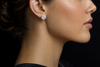 VVS1 Moissanite Square Cluster Studs - Silver