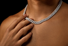 VVS1 Moissanite Dog Tag Pendant - Silver