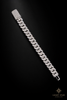 8.0mm SQ Cuban Link Necklace - 18" White Gold