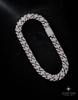 10.0mm 2row Round ARC Necklace - 16.5" White Gold