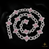 10.0mm 2row Round ARC Necklace - 22" Rose Gold